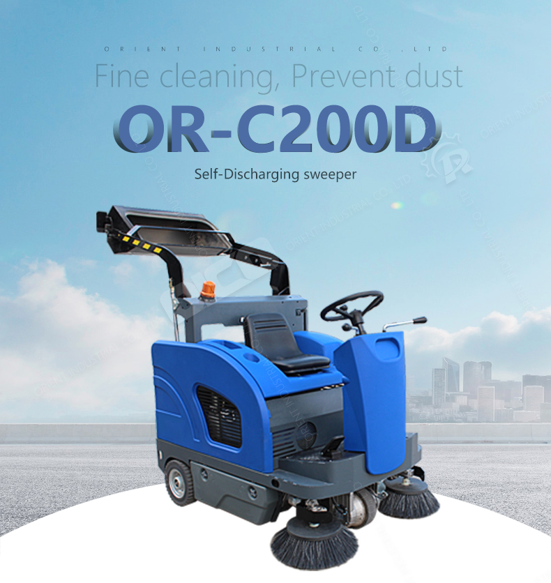 ORC200 DSelfDischarging Sweeper driveway cleaning road machines