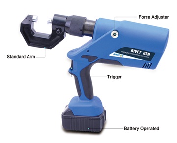 Electric Rechargeable Selfpiercing Rivet Gun for aluminum alloys car body