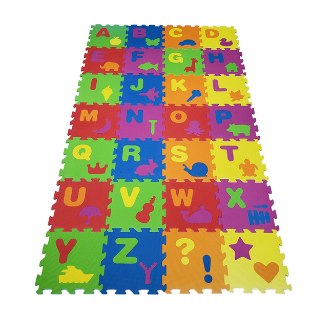 High quality floor puzzle mat squares interlocking 12in x 12in 28pcsset eva puzzle mat for sale