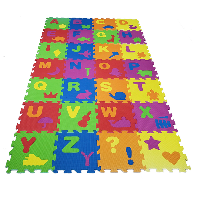 High quality floor puzzle mat squares interlocking 12in x 12in 28pcsset eva puzzle mat for sale