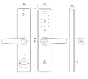 Fingerprint password lock Intelligent code smart digital door lock