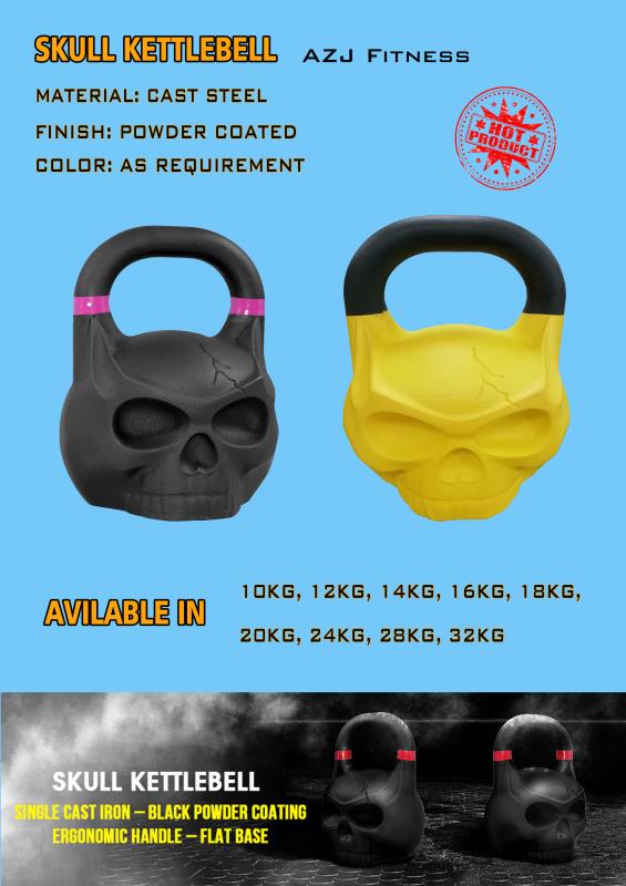 Premium Gym Equipment Iron Cast Skull Kettlebell