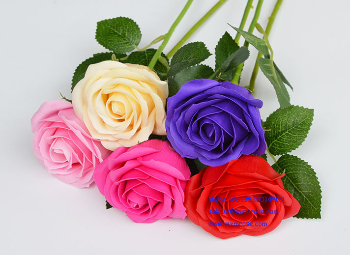 Top quality wholesale 50 pcs soap flower best gift for valentines daymothers day wedding and home decoratio25