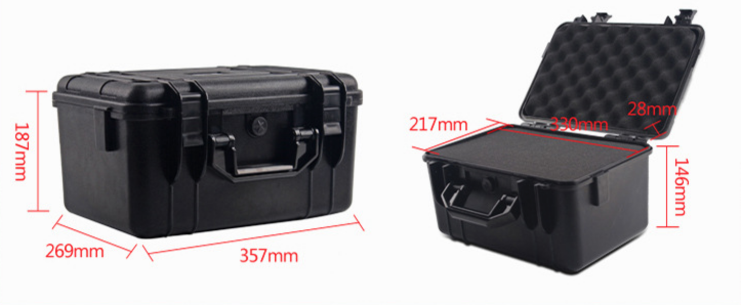 Black Waterproof Hard Medium Size Pelican Case with Foam