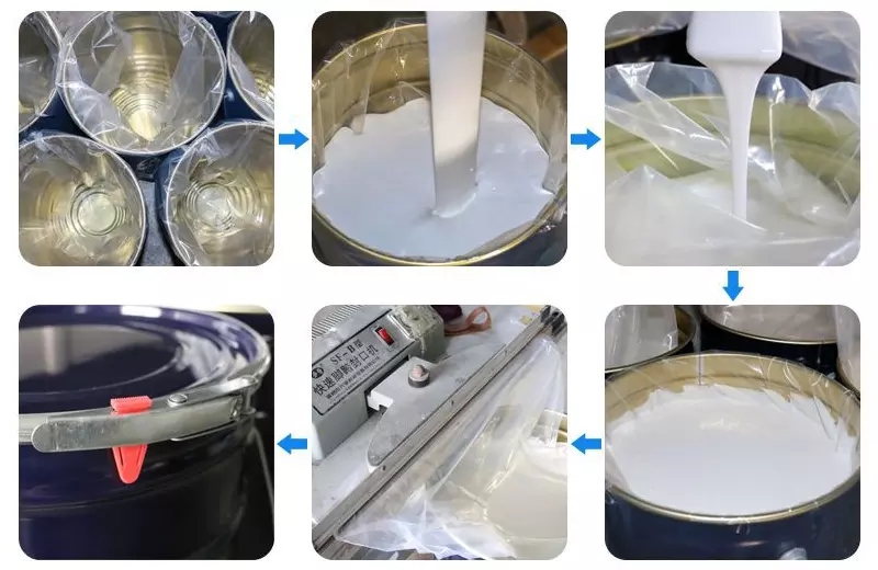White color skin safe rtv2 platinum silicone rubber for stone molding with factory direct sale price