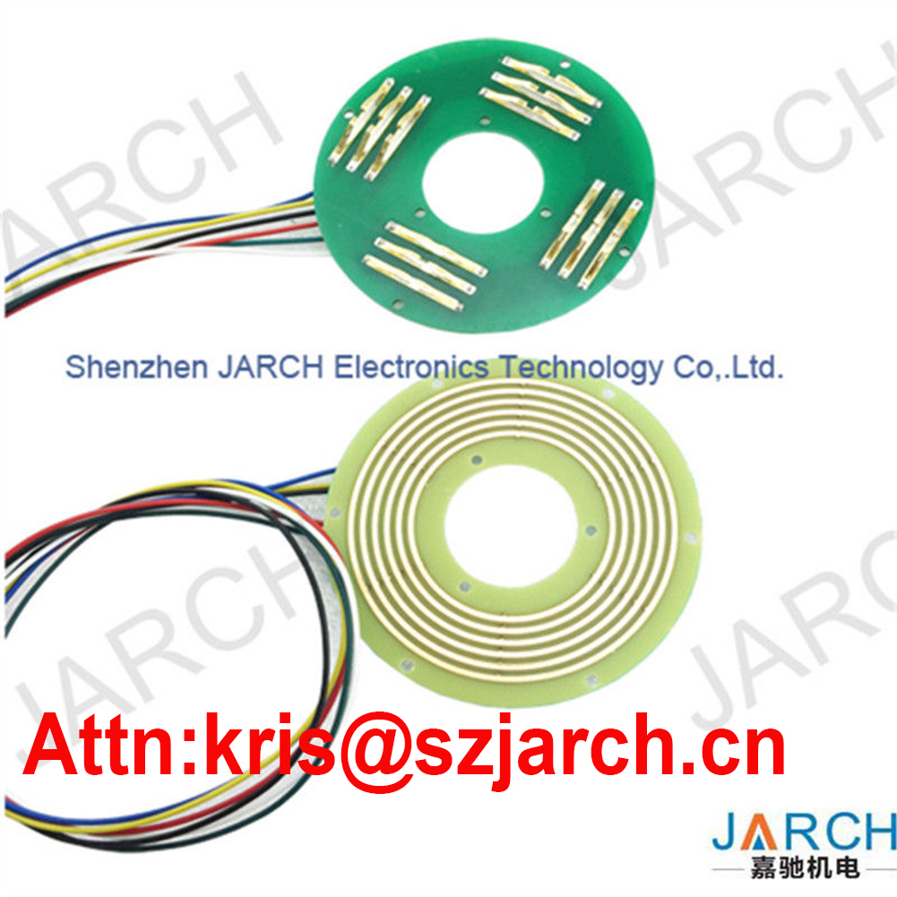 High Speed 360 Rotating Electric PCB Pancake Slip Ring Ultra Thin 6mm Pancace Slipring 12 Circuits