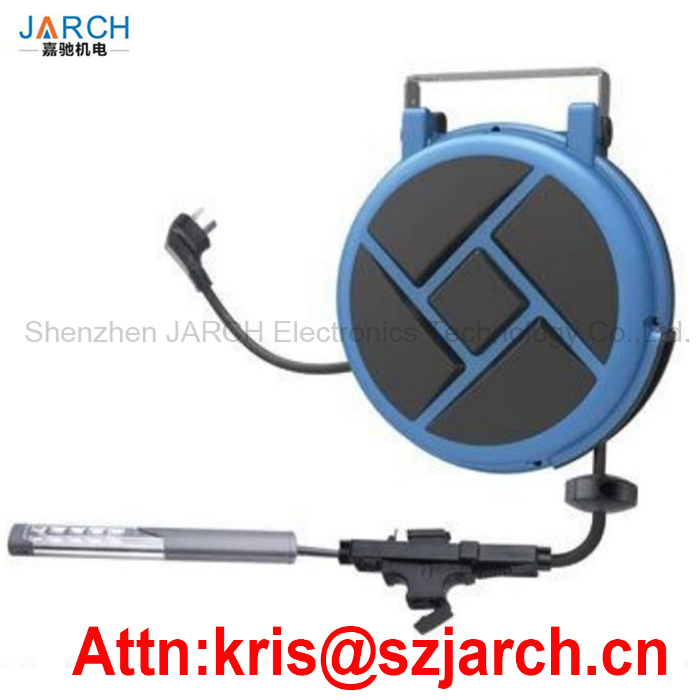 automatic retractable mini plastic lighting cable reel lamp