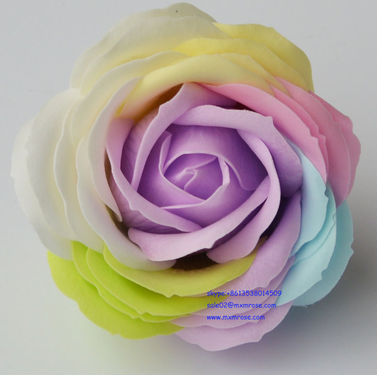 Top Quality Wholesale 9 Pcs Big Colorful Rainbow Soap Flower Best Gift for Valentines DayMothers Day
