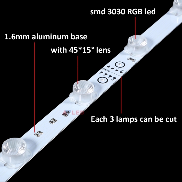 Boxled side modules SMD 3030 RGB led 12W edgelit led light bar for lighted sign box