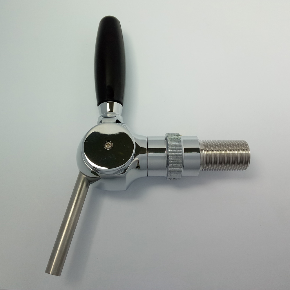 spherical chrome plated brass beer tap for stout beer dispensing