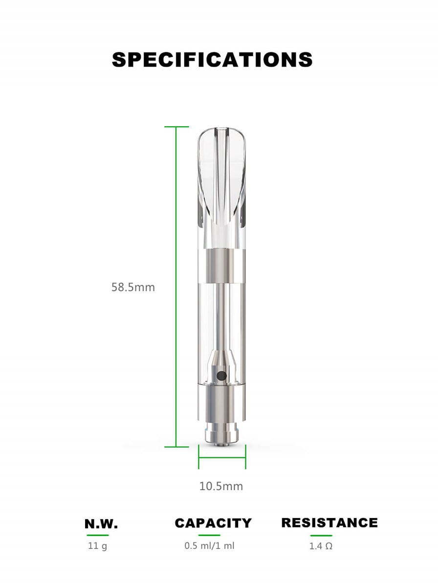 Shenzhen CBD Electronic Cigarette CBD Oil Cartridge Ceramic Cartridge Fillable