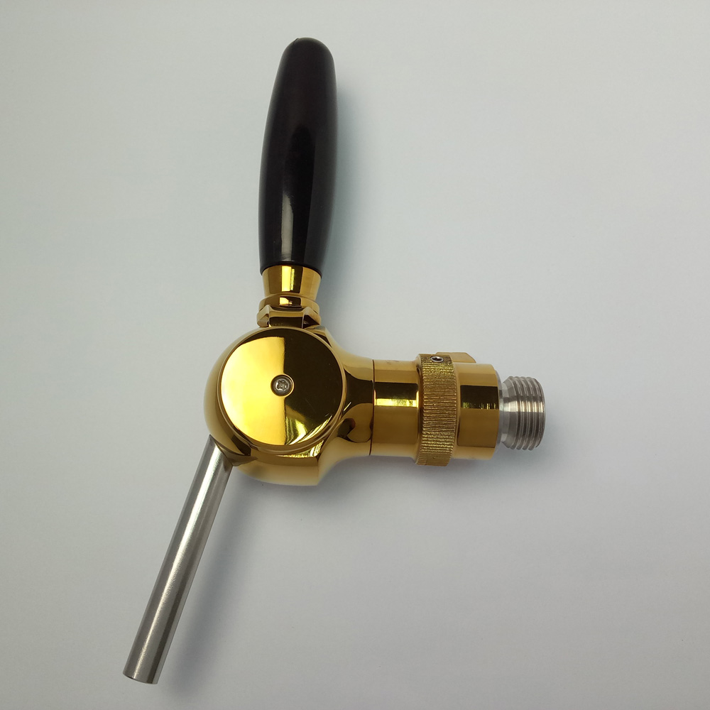 spherical PVD gold plated brass beer tap types stout beer dringking