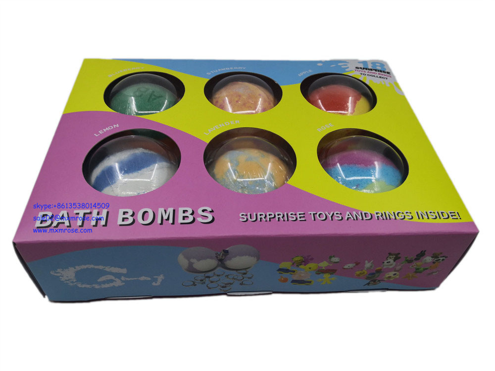 Top quality wholesale 6pcs 170g Bath Bomb gift set for valentines daymothers day