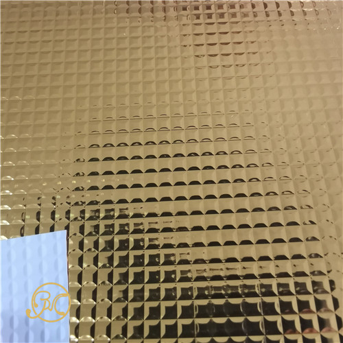 Embossed aluminum foil with PVC film heat insulation PVC film