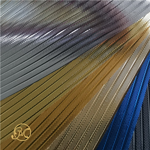 Golden PVC paper for curtain rods emboss design selfadhesive back or without glue