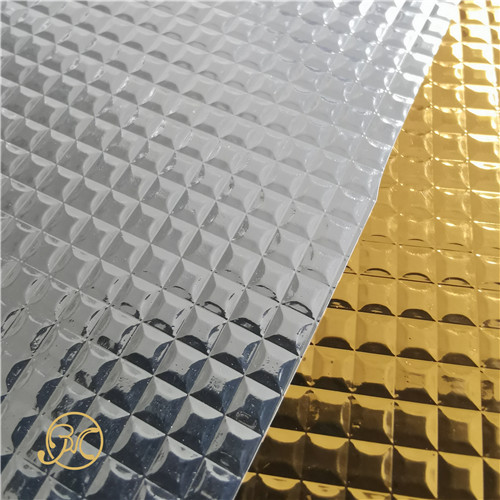 Embossed aluminum foil with PVC film heat insulation PVC film