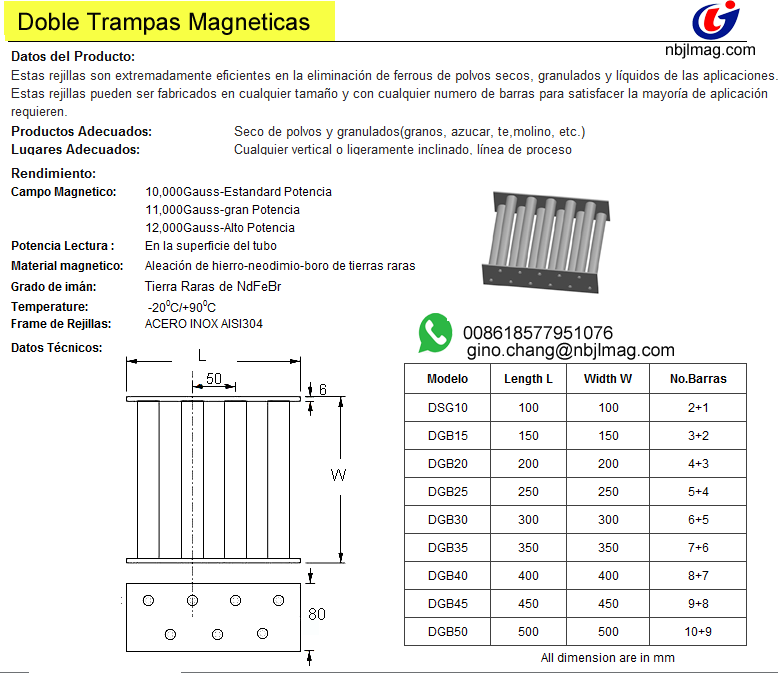Hopper Grate Magnet Parrilla Magneticas 12000GS