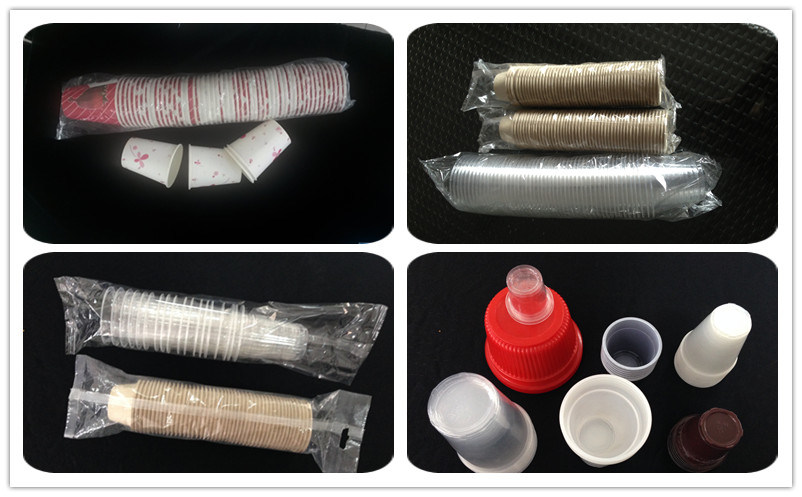 Single Row Disposable Plastic Paper Cup Automatic Counting Packing Machine