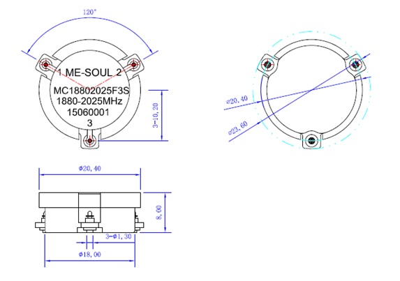 075inch SMD RF Microwave circolators