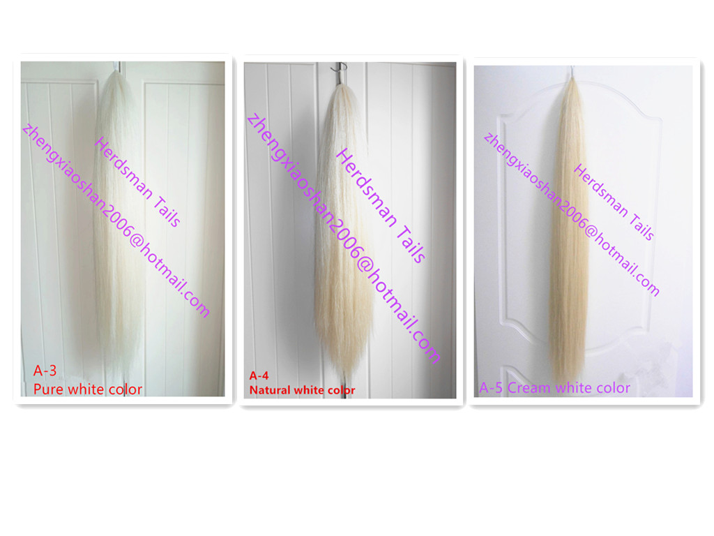 Quality fasle tails and tail extensions made of real horse tail hairs by hand