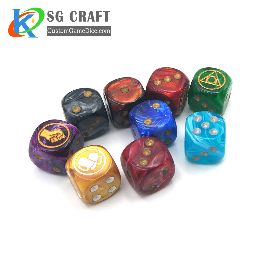 custom party game plastic dice set custom plastic dice set
