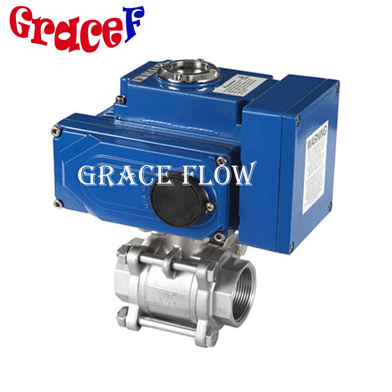 Stainless Steel Npt Ball Valve with 12v 24v 110v 22v 380v Electric Actuator