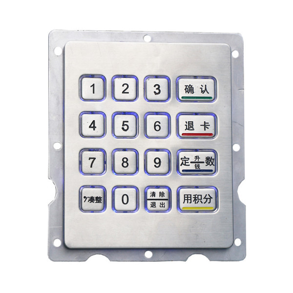 4x4 numeric explosionproof backlight keypad for ATM machine