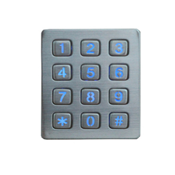 Access Control Backlit Numeric 12 Button Door Keypad