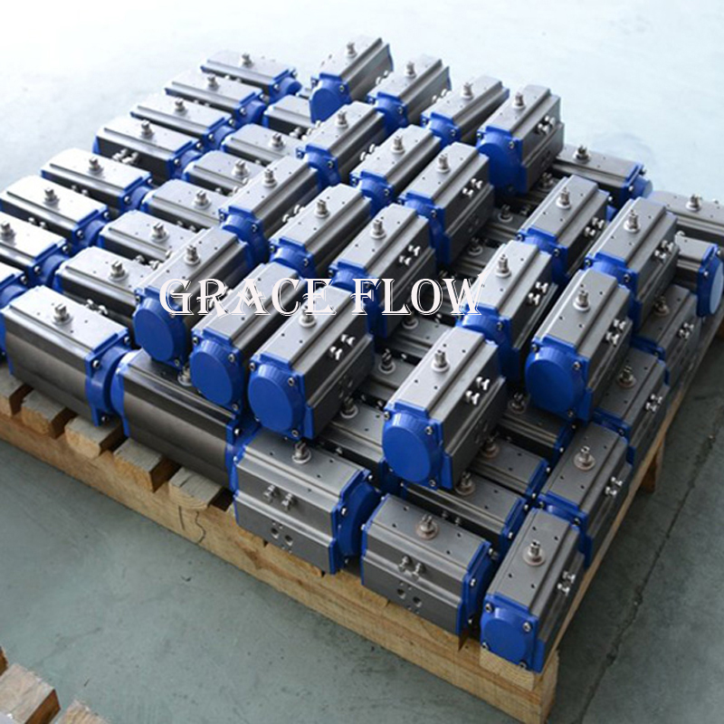 China Rotary Rack Pinion Pneumatic Actuator for Ball Valves Butterfly Valves