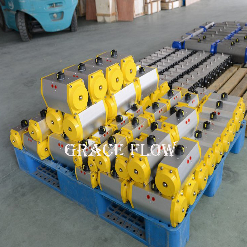 China Rotary Rack Pinion Pneumatic Actuator for Ball Valves Butterfly Valves