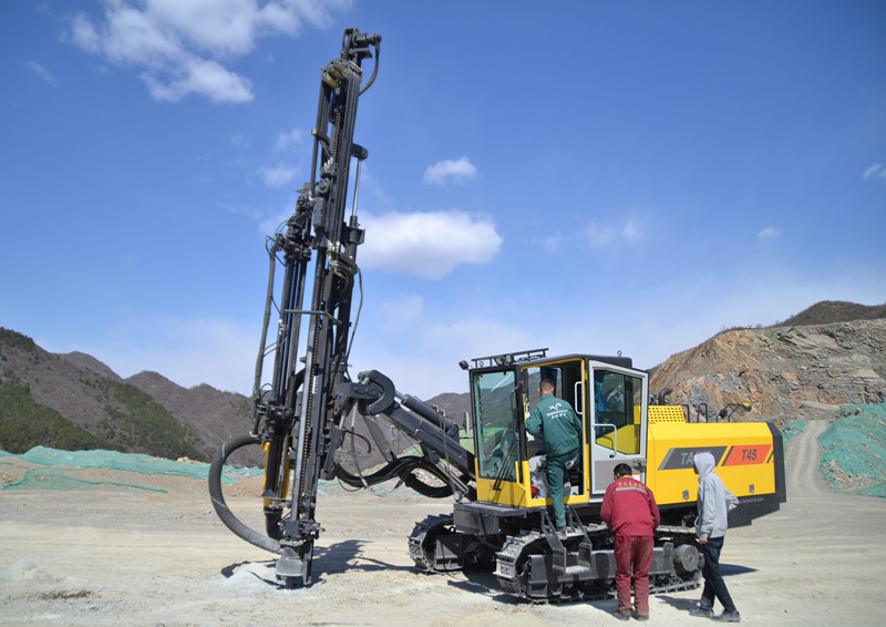 Hydraulic tophammer openpit surface mineral geotechnical drill rigs