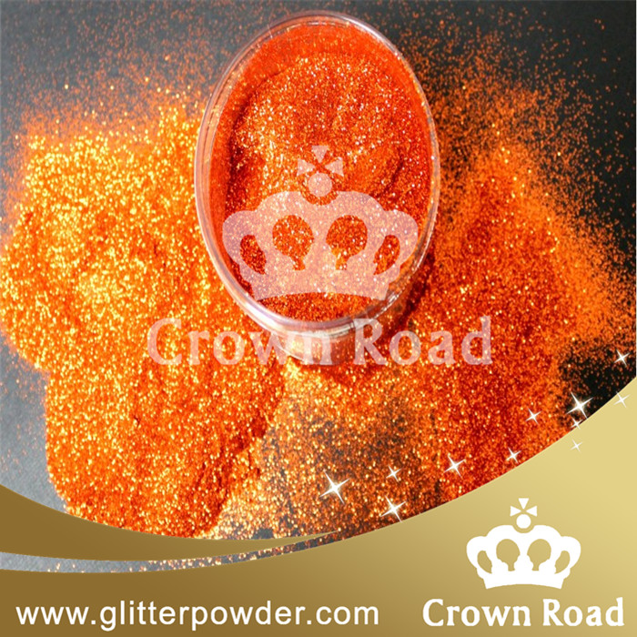 sunset orange glitter powder for decoration