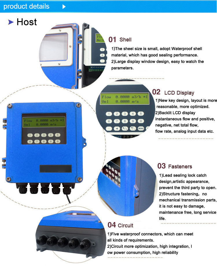 Wall Mounted Ultrasonic Flow Meter