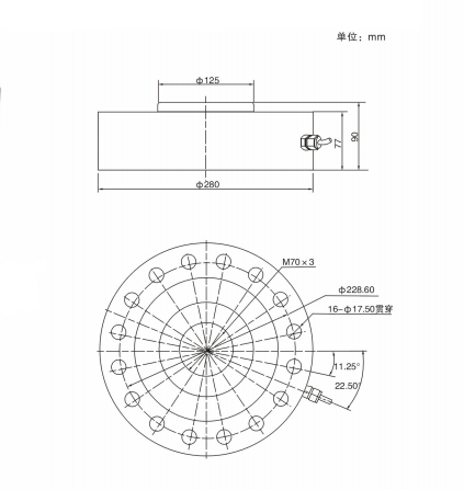 LPJ alloy steel pancake load cell apply to the small measurement of saving materials fed