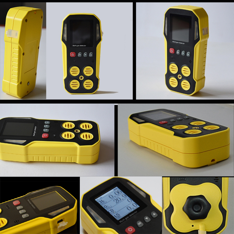 Portable Biogas CH4 CO2 H2S O2 gas detecting monitor with external air pump