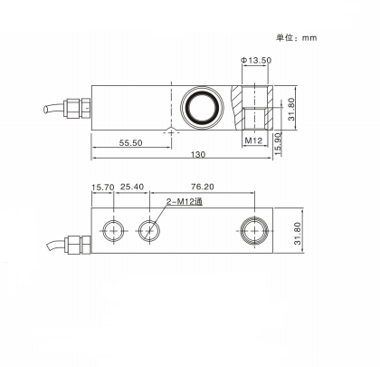 single ended shear beam load cell SBGM12 can be used in the platform scale animal weighing scale