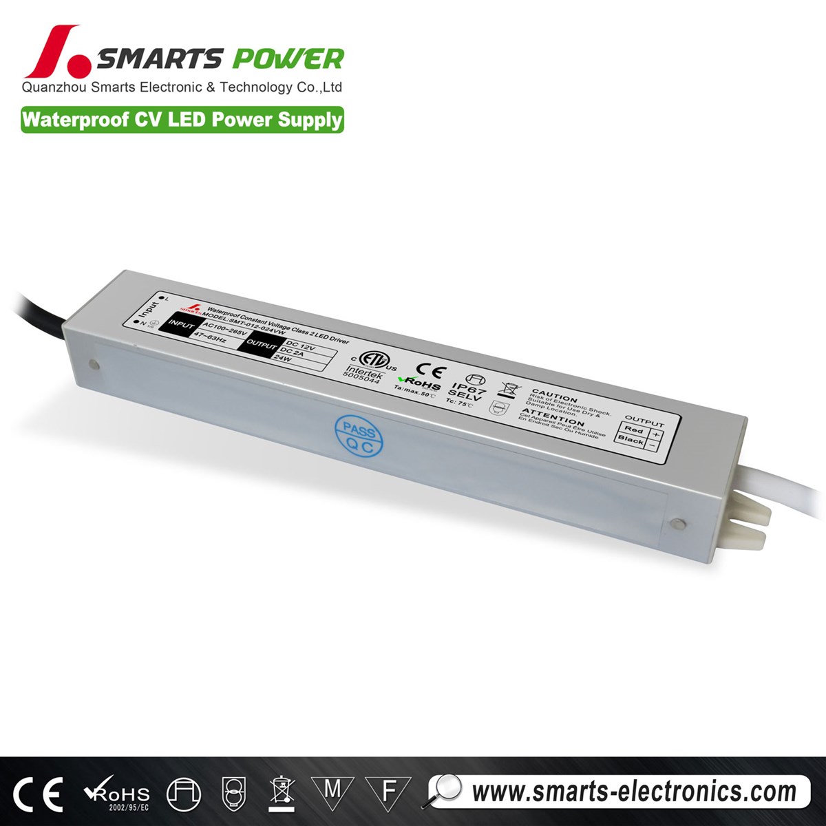 China supplier small waterproof power supply 24v 1a 24w led bulb driver