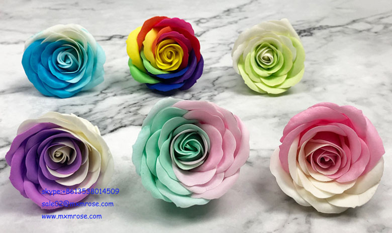 Top Quanlity Wholesale 25pcs Huge colorful Soap Flower Soap flower factory from China