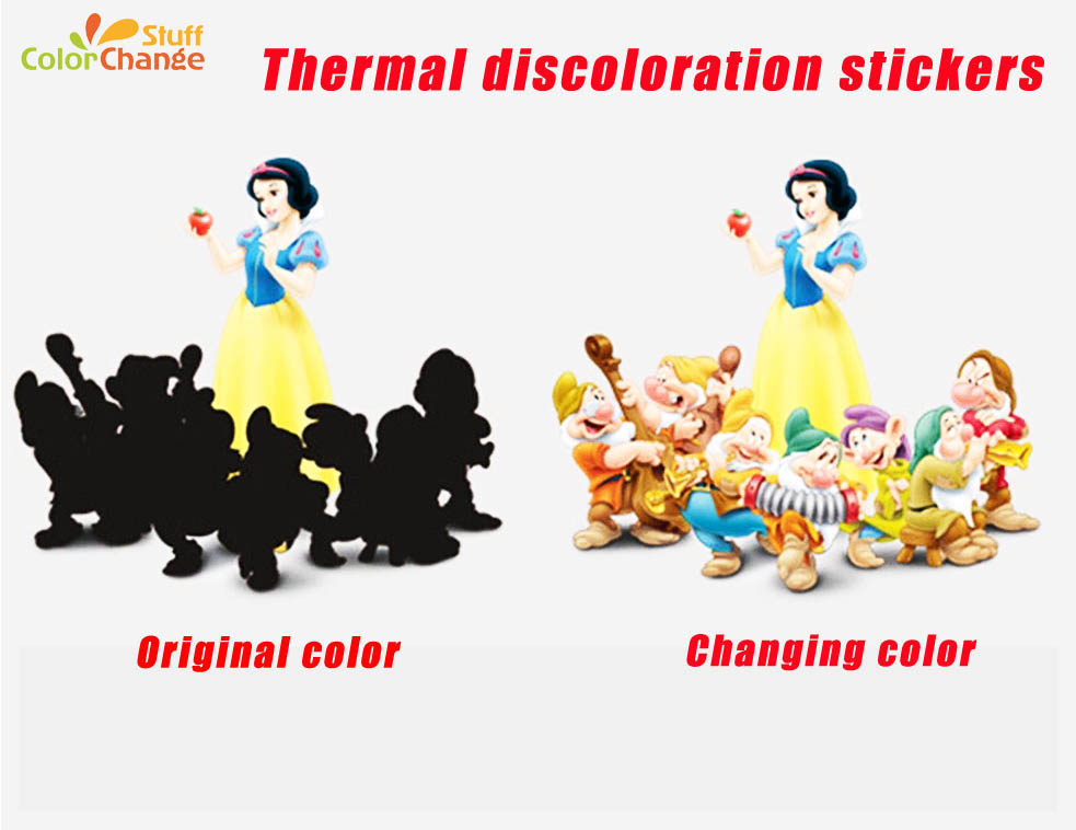Selfadhesive Temperature Sensitive Color Changing Sticker by ColorChangeStuff