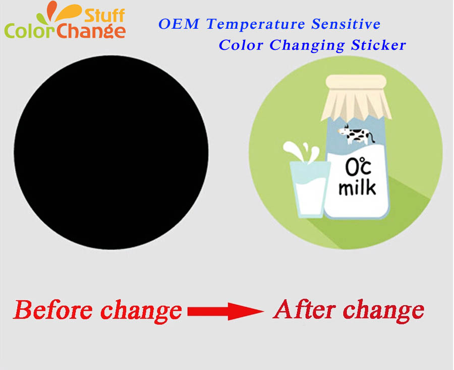 Selfadhesive Temperature Sensitive Color Changing Sticker by ColorChangeStuff