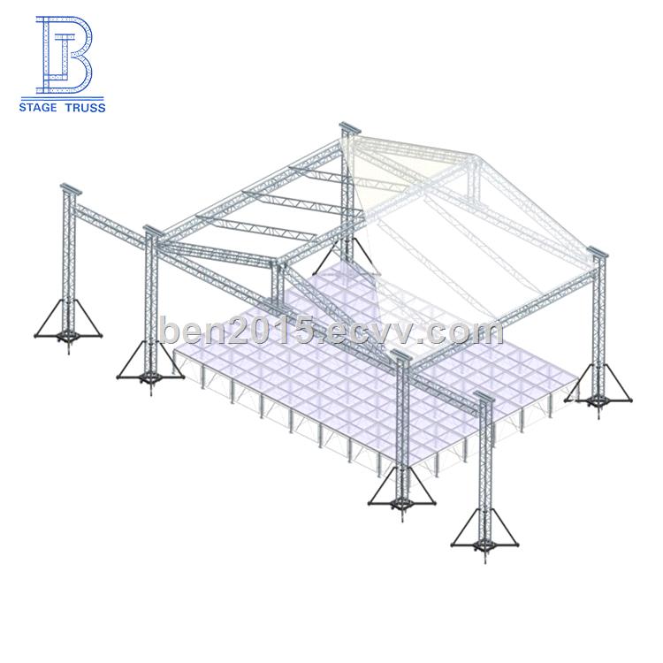 Outdoor performance lighting aluminum roof truss