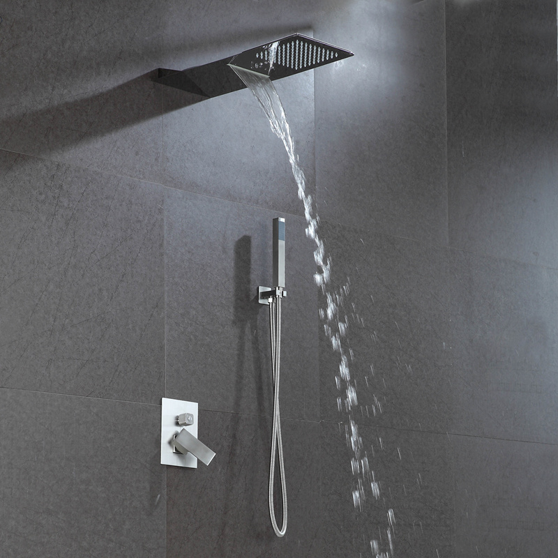 CP stainless steel 304 satin or mirror finish water saving bathroom top rain shower head CP stainless steel 304 satin or mirror finish water saving bathroom top rain shower head