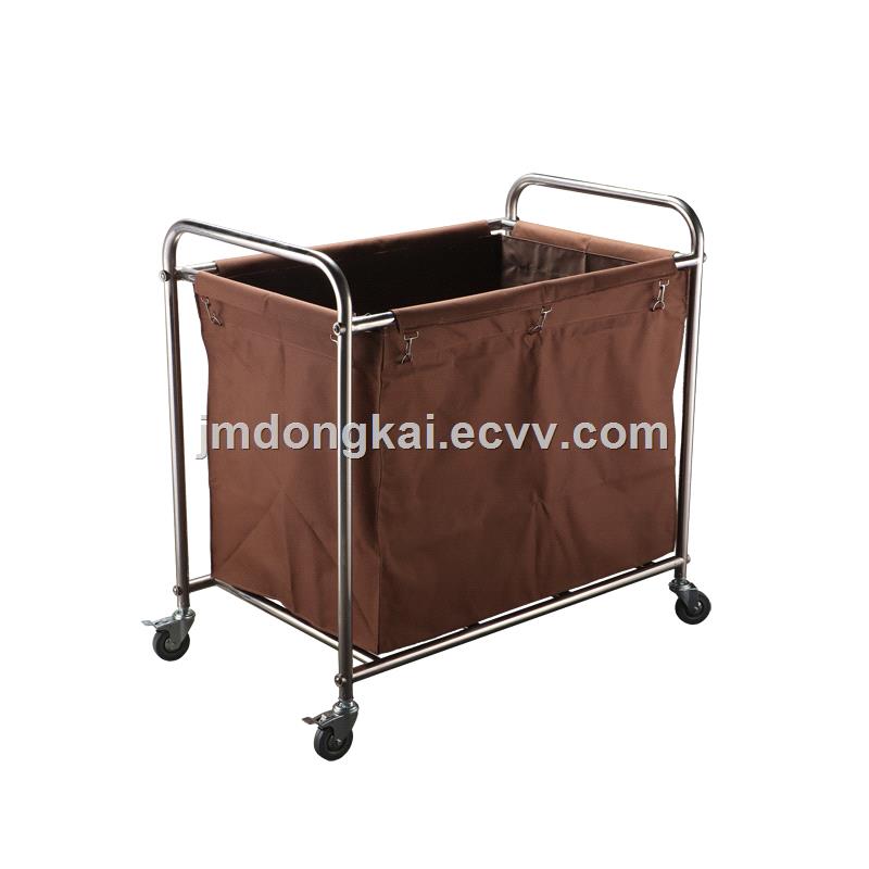 stainless steel square laundry cart clothes cart trolley