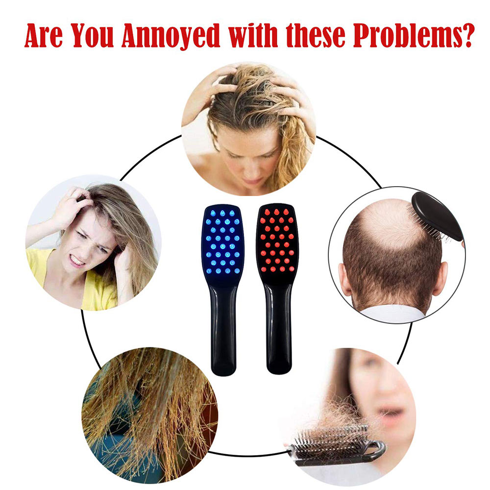 wholesale 3IN1 Phototherapy Scalp Massager Comb for Hair Growth Anti Hair Loss Head Care Electric Massage Comb Brush