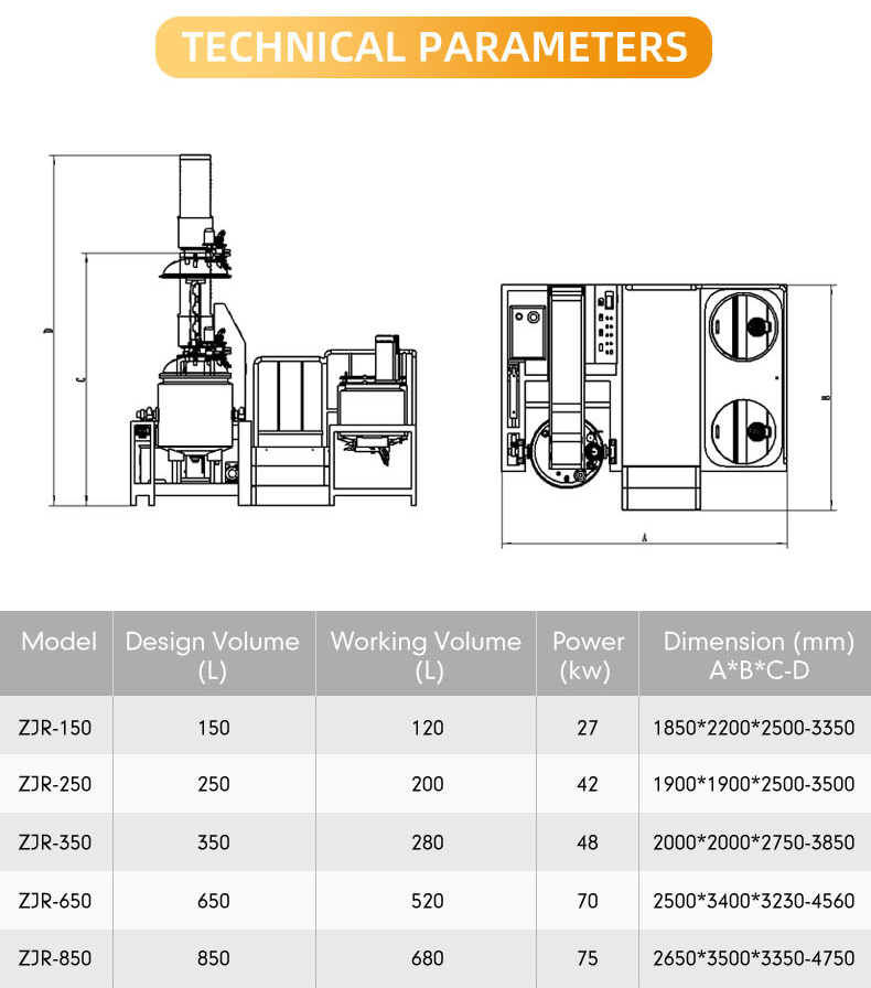 High quality vacuum emulsifying homogenizer mixing machine