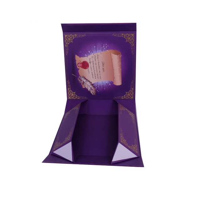 Custom Rigid Luxury Foldable Gift Packaging Box With Ribbon Closure