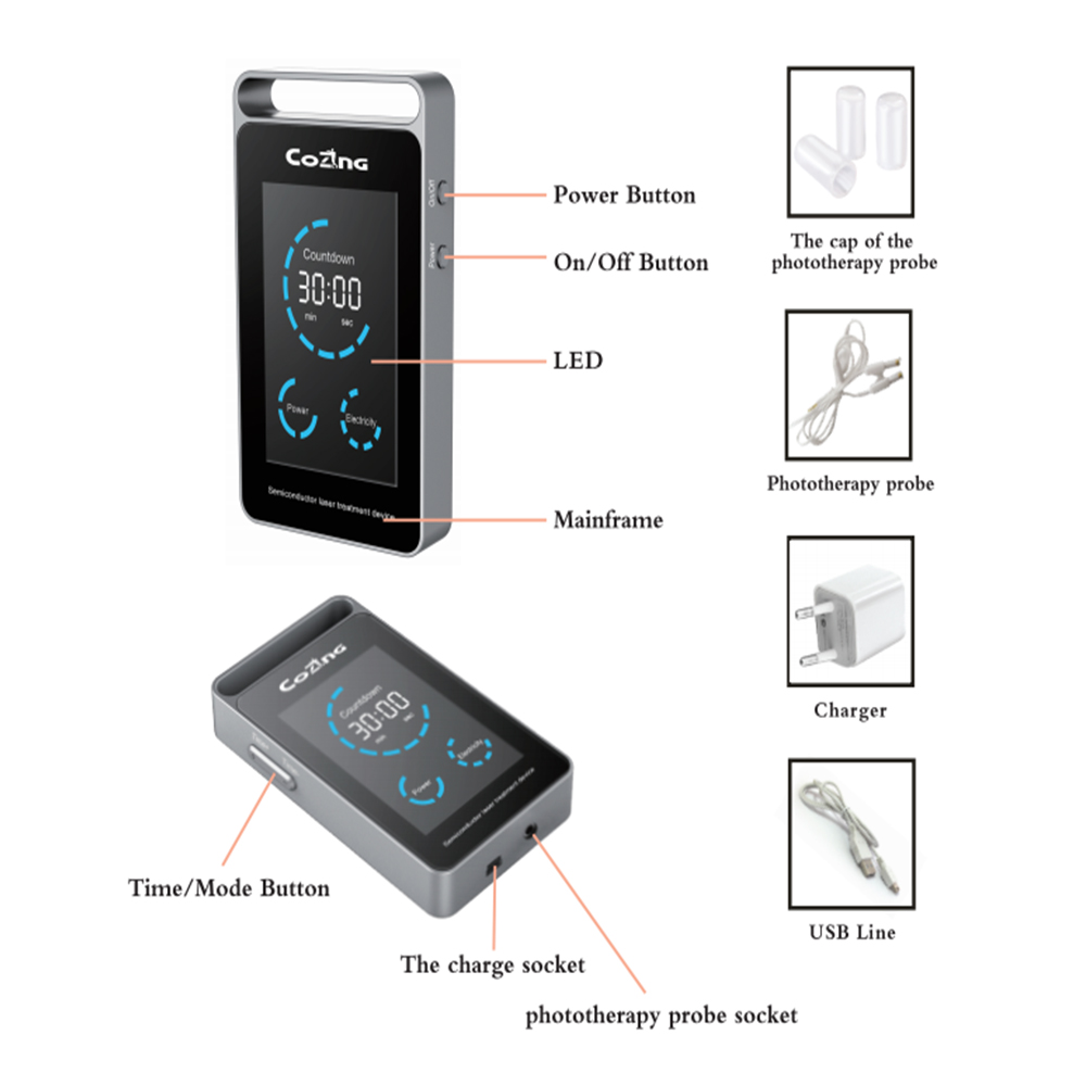 Soft laser Intranasal light phothterapy Photobiomodulation Device