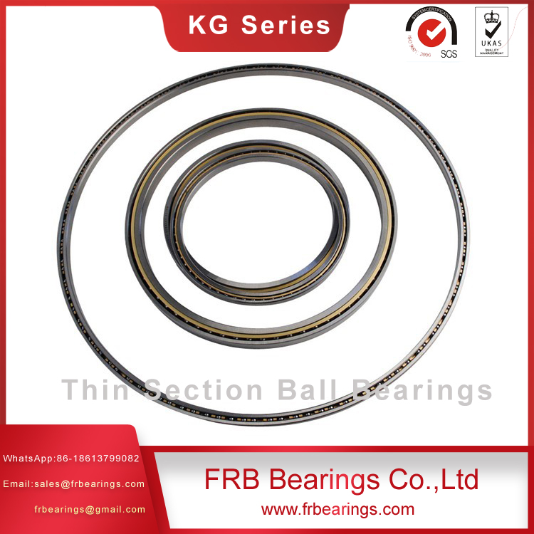 KG065AR0 thin wall ball bearingGCr15 open thin section bearingBrass cage angular contact bearing for scaning equipment