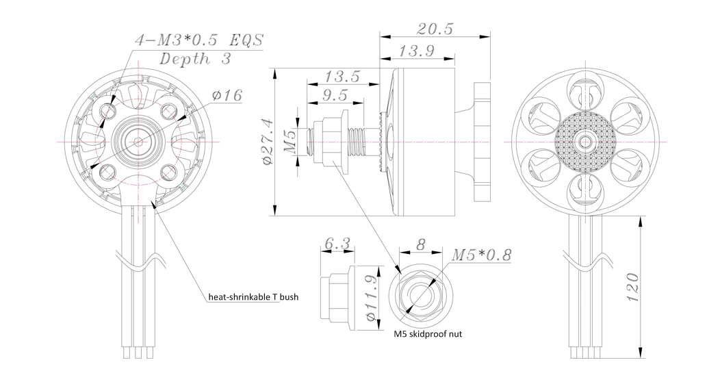 2207 2450kv W EZO Bearings V10 Brushless Motor rc electric brushless motor
