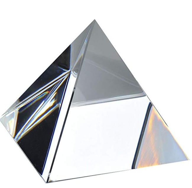 qianfan Crystal 4 inch Clear Pyramid with Gift Box